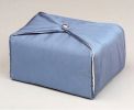 Steel Blue Silk Fabric Cremation Urn (TSA Approved) 220 Cu In