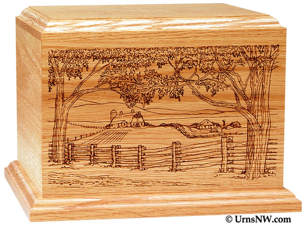 Laser Engraved Wooden Keepsake Urns 10 Cu. In.