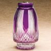 Gothic  Bohemian Glass Cremation Urn Adult     200 Cu In