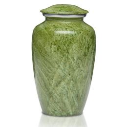 The Artisan Green Metal Cremation Urn in 200 & 3 Cu. In.