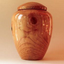 Hand Turned Cherry Wood Companion Urn 400 cu.in.