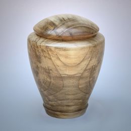 Hand Turned Tranquility Maple Wood Cremation Urn in 3 Sizes
