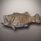 Ceramic Bass Fish Cremation Urn-Wall Mounted