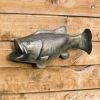 Ceramic Bass Fish Cremation Urn-Wall Mounted