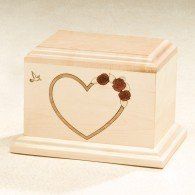 At Home In Our Hearts Cremation Urn in Maple