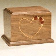 At Home In Our Hearts Urn with Red Roses 200 Cu In