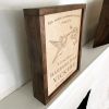 Hummingbird Wall Mounted Wood Cremation Urn Plaque 237 Cu In