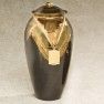 Black Gold Ceramic Cremation Urn With 22 K Gold 230 Cu. In.