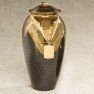 Black Gold Ceramic Cremation Urn With 22 K Gold 230 Cu. In.