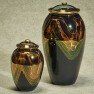 Black Gold Ceramic Cremation Urn With 22 K Gold 230 Cu. In.