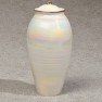 Opal Ceramic Glaze Urn with 22 K Gold Finish 210 Cu. In.