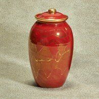 0Inspiration Red Ceramic Urn 45 Cu In