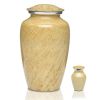 The Artisan Ivory metal Cremation Urns in 200 & 3 Cu. In.
