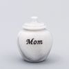 Legacy Memory Round Natural Marble Scattering Urn White 1 Cu In