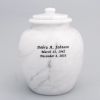 Legacy White Marble Round Urn 205 Cu In