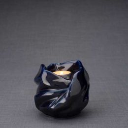 Luminous Tealight Candle Tealight Ceramic Keepsake Urn in Cobalt Blue 29 Cu. In.