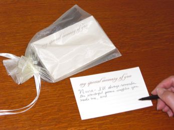 My Special Memory Of You" Cards For Memorial Service Set of 25