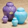 Violet Moonlit Hand-Blown Glass Cremation Urn 220 cu.in.