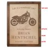 Motorcycle Wall Mounted /Wood Cremation Urn Plaque 237 Cu In