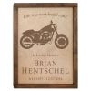 Motorcycle Wall Mounted /Wood Cremation Urn Plaque 237 Cu In