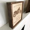 Motorcycle Wall Mounted /Wood Cremation Urn Plaque 237 Cu In