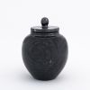 Legacy Infant Petite Round Natural Marble Cremation Urn in Black