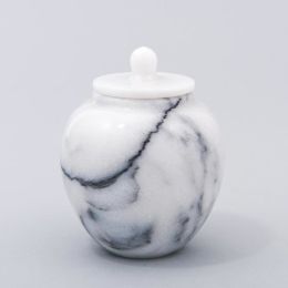 Legacy Infant/Petite/Round Natural Marble Urn White 6 Cu In