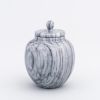 New Gray Round Marble Infant/Sharing/Petite Urn 6 Cu In