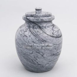 Legacy Round Gray Marble Urn 205 Cu In