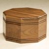 Octagon Walnut  Adult Cremation Urn 205 Cu In