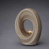 Passage Sculpture Art memorial Candle In Beige Gray  195 Cu. In.