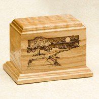 Pathway Home Oak and Walnut Keepsake Urn