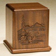 Relief Series Deer Urn 200 Cu In