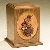 Cluster of Roses Bouquet Walnut Large Adult Urn 230 Cu In