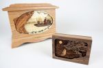 Dimensional Wood Art Seascape Small Keepsake Urn 1 Cu In