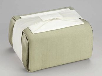Silk Ceremonial Wrap Cremation Urn in Sage Green 220 Cu In