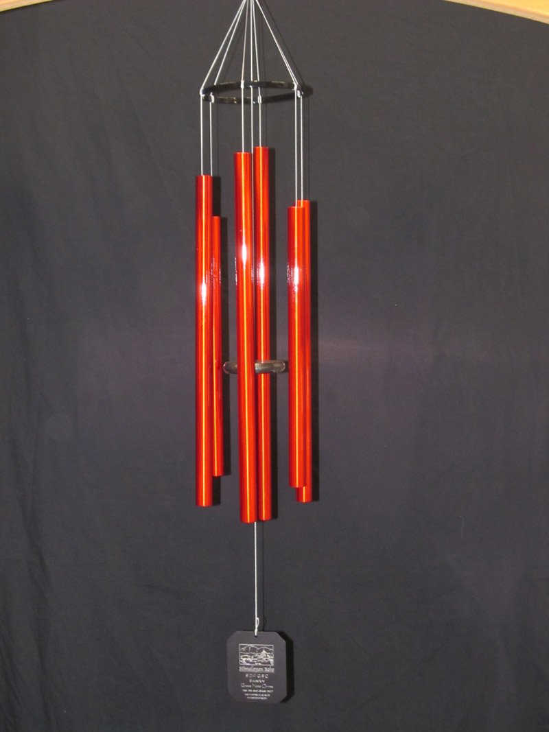 Small Himalayan Echo Red Wind Chimes Urn with Kit