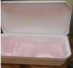 Standard Small White Casket With Pink Interior 18 Inch
