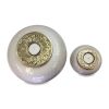 Brass Tealight Candle Cremation Urn White & Gold 210 Cu In