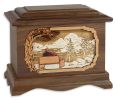 Soulmate Cremation Urn with Inlay Wood Art