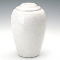 White Eldridge Small Keepsake Urn 36 Cu In