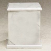 Black Square Evermore Cremation Urn 240 Cu In (Marble Urn Adult: White)