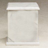 Black Square Evermore Cremation Urn 240 Cu In (Marble Urn Adult: White)