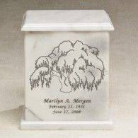 Black Square Evermore Cremation Urn 240 Cu In (Marble Urn Adult: Green)